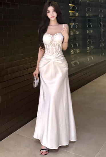 Blaues Damenkleid S101