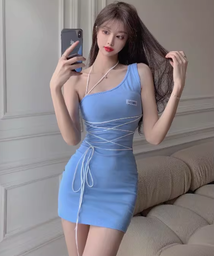 Blue Women's Dress S325