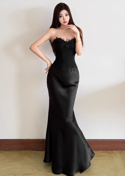 Blaues Damenkleid S101
