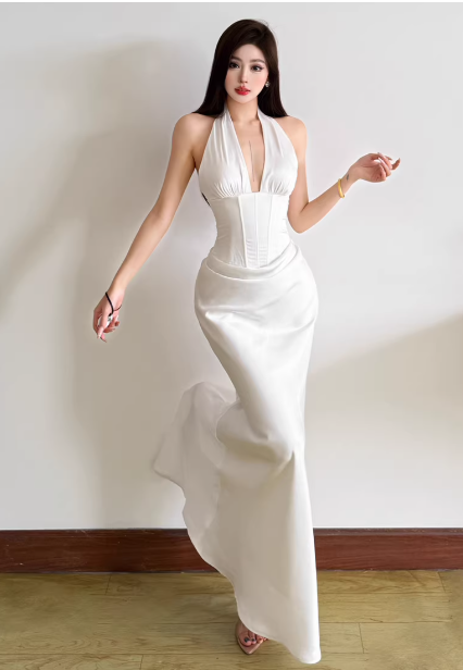 White Women's Dress S533