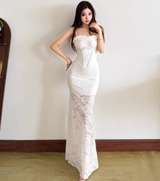 White Women's Dress S541