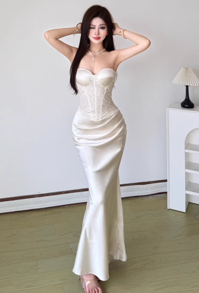 White Women's Dress S542