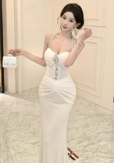 White Women's Dress S167