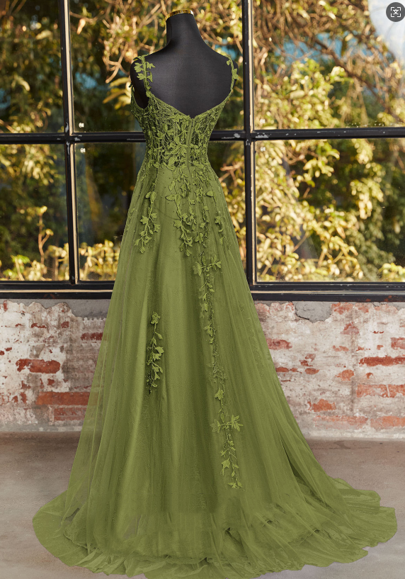 A-Linie V-Ausschnitt Ärmellos Sweep Schleppe Tüll Ballkleid mit Perlenapplikationen Abendkleider DP302