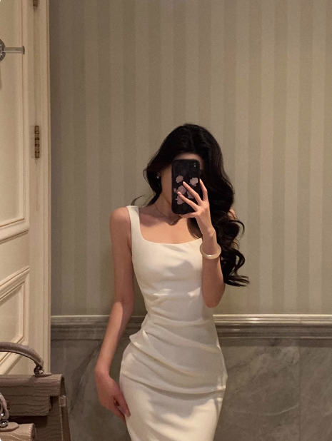Pretty Sheath Square Neckline White 21st Birthday Dress Party Outfits Birthday Outfits For Women DP0179