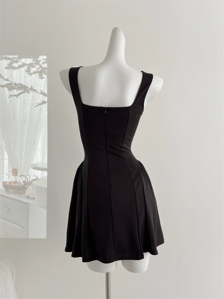 Sweet and niche summer temperament high waist design dress DP0005