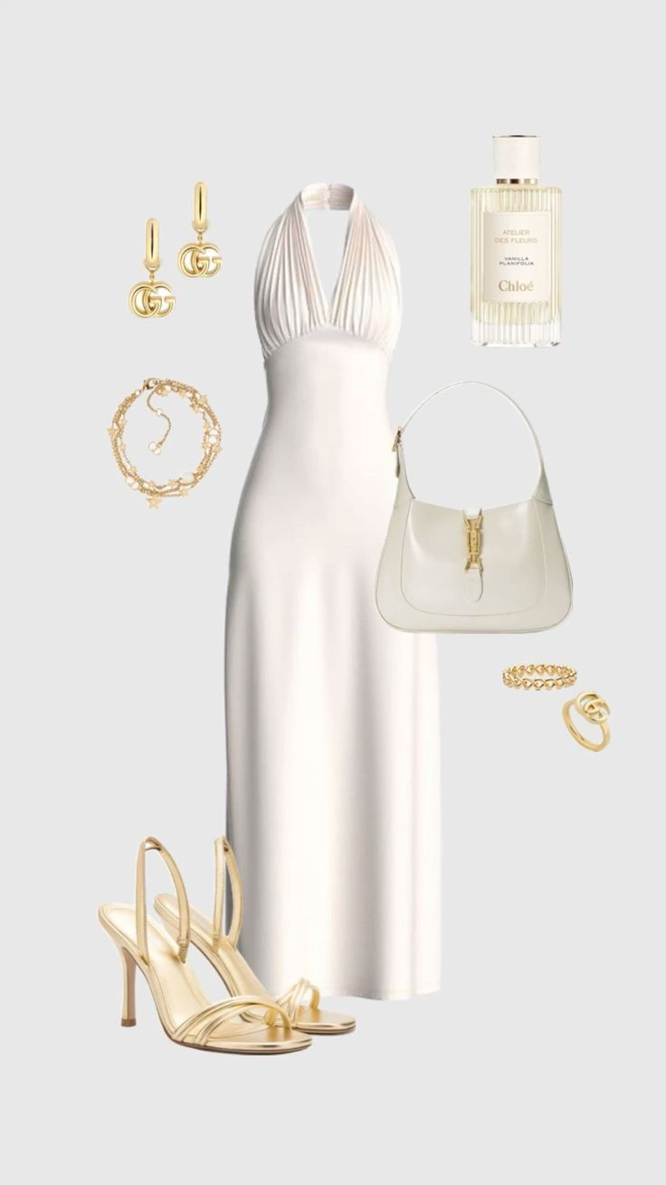 Superbe robe de bal blanche à col licou, coupe trapèze, tenue d'invitée de mariage d'été formelle, DP770