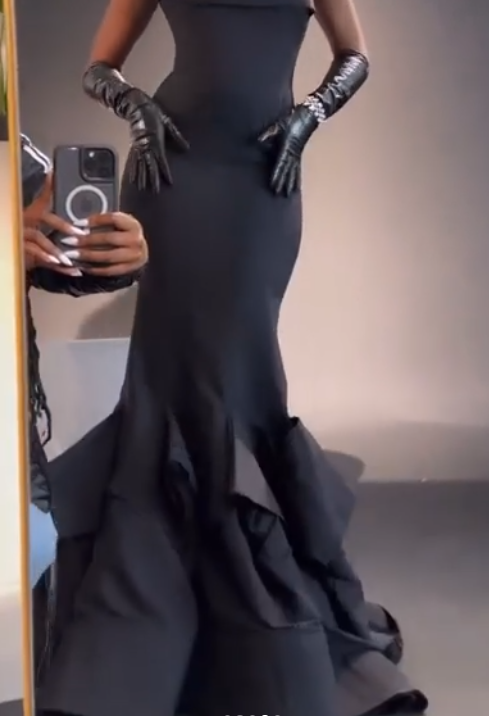 Gorgeous Mermaid Sweetheart Black Satin Black Girl 23rd Birthday Dress Prom Dress Birthday Outfits For Women D2612