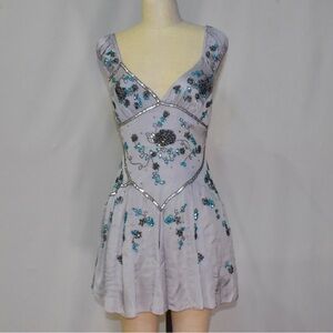 Vintage A line V Neck Light Gray Chiffon Formal 8th Grade Homecoming Dress Summer Middle School Hoco Dresses Birthday Outfits W1154