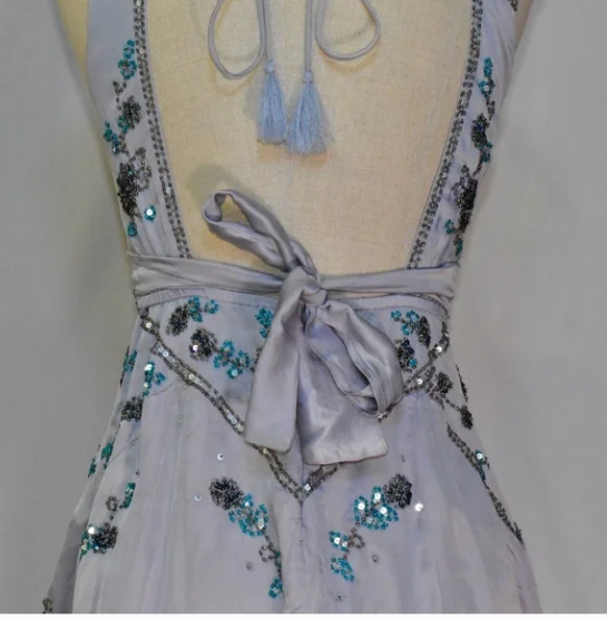 Vintage A line V Neck Light Gray Chiffon Formal 8th Grade Homecoming Dress Summer Middle School Hoco Dresses Birthday Outfits W1154