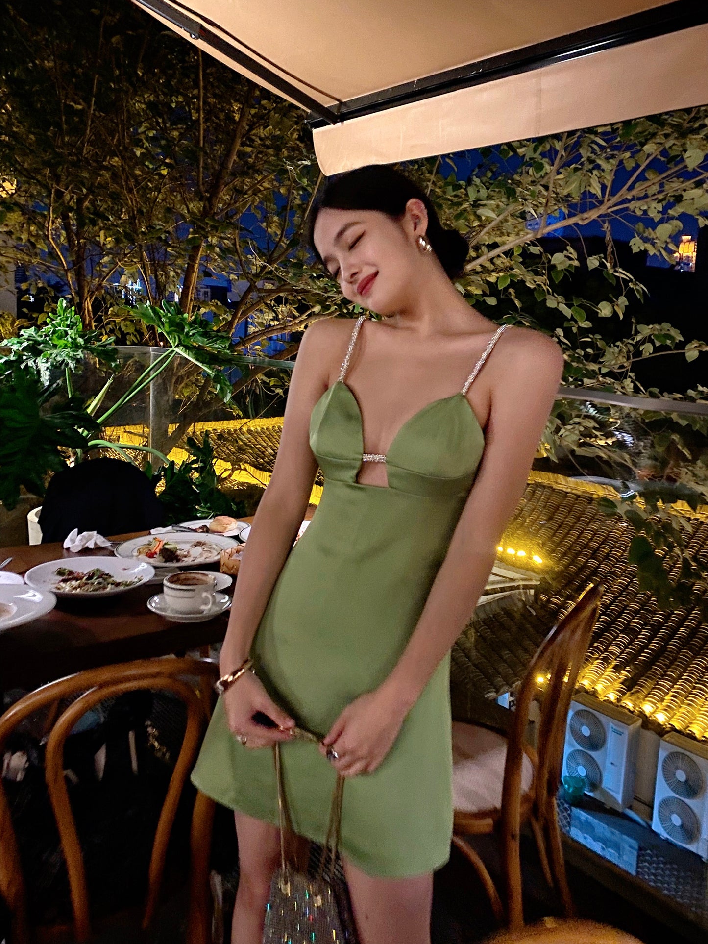 Sexy Sheath Spaghetti Straps Sage Green Satin Mini Short Formal 8th Grade Homecoming Dresses Summer Middle School Hoco Dress Birthday Outfits DH1094