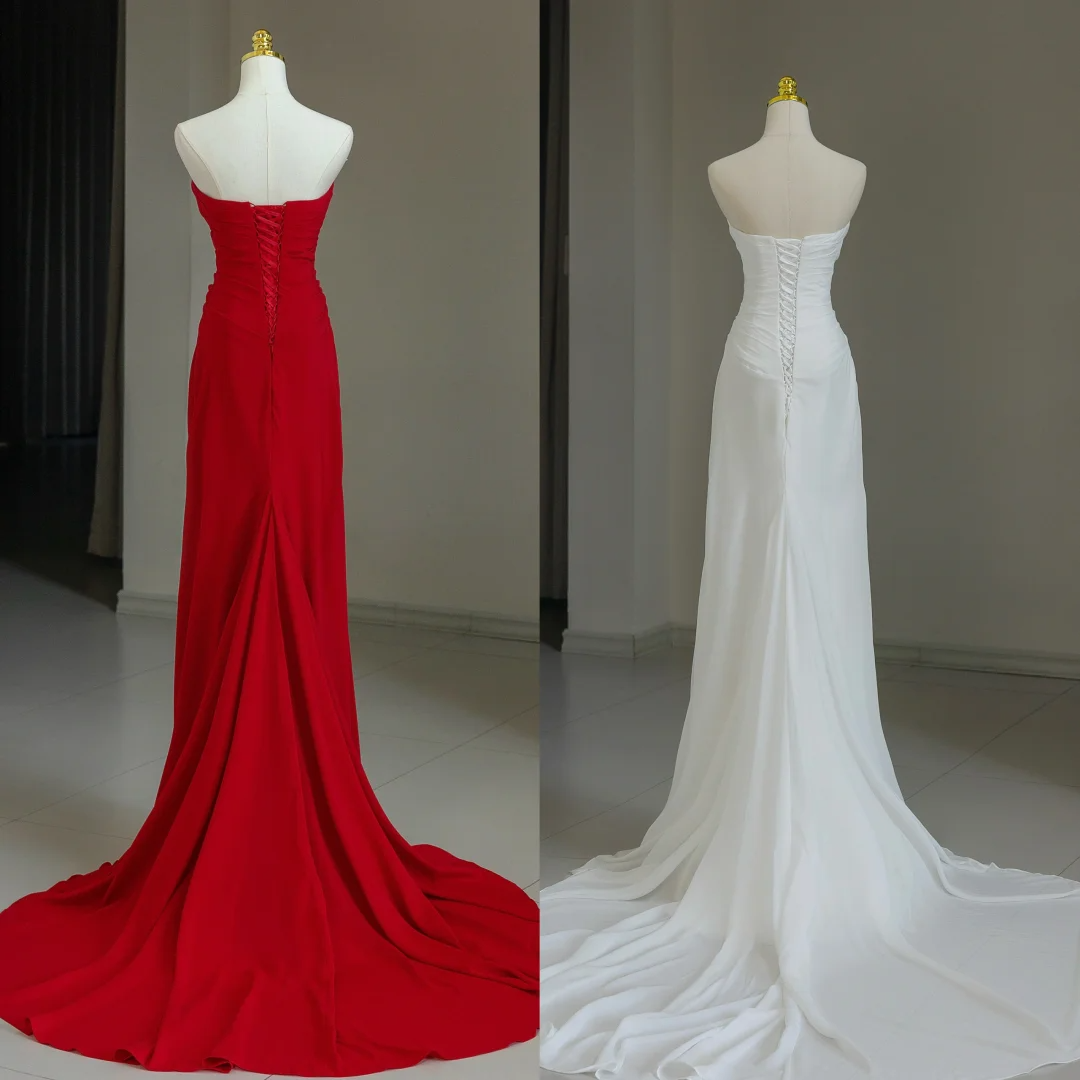 Robe de mariée modeste, fourreau, épaules dénudées, manches courtes, en tulle, élégante, DH1127