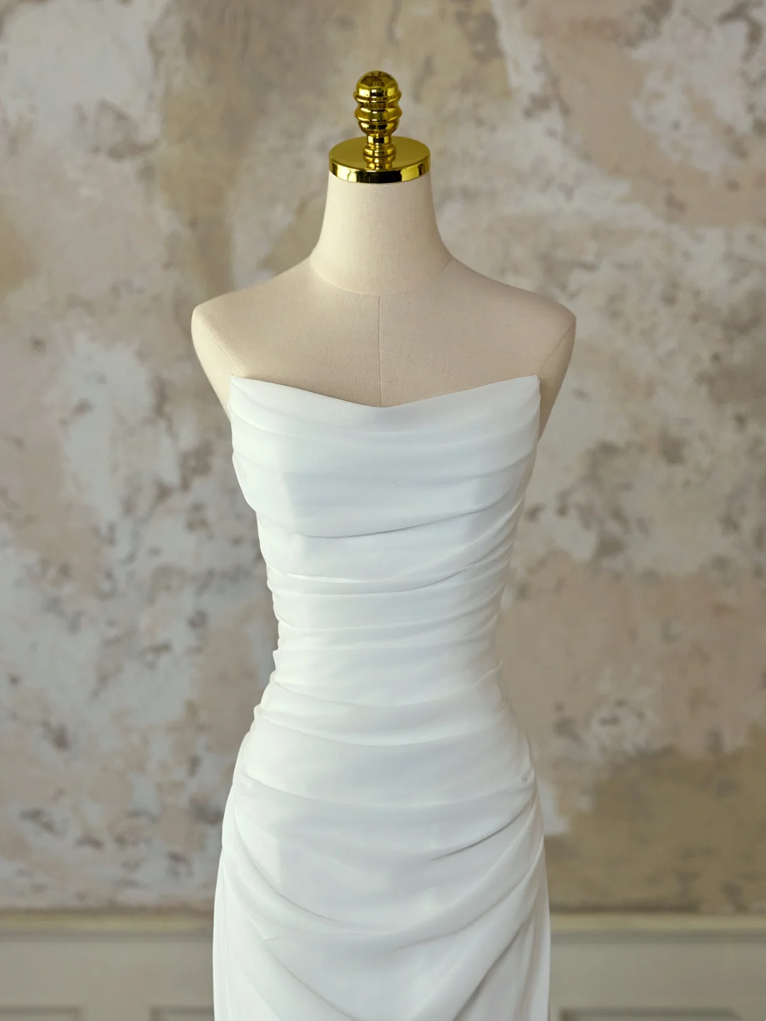 Modest Bridal Gown Mermaid Sweetheart Sleeveless Chiffon Long White Wedding Dresses Elegant Bridal Gowns DH1129