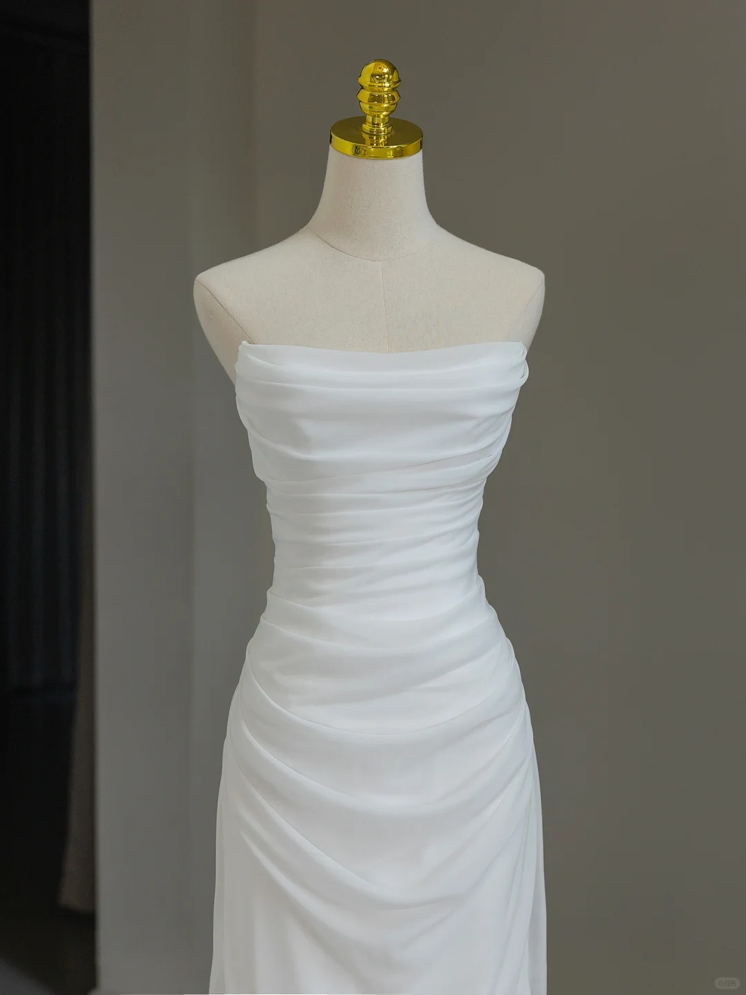 Robe de mariée modeste, fourreau, épaules dénudées, manches courtes, en tulle, élégante, DH1134
