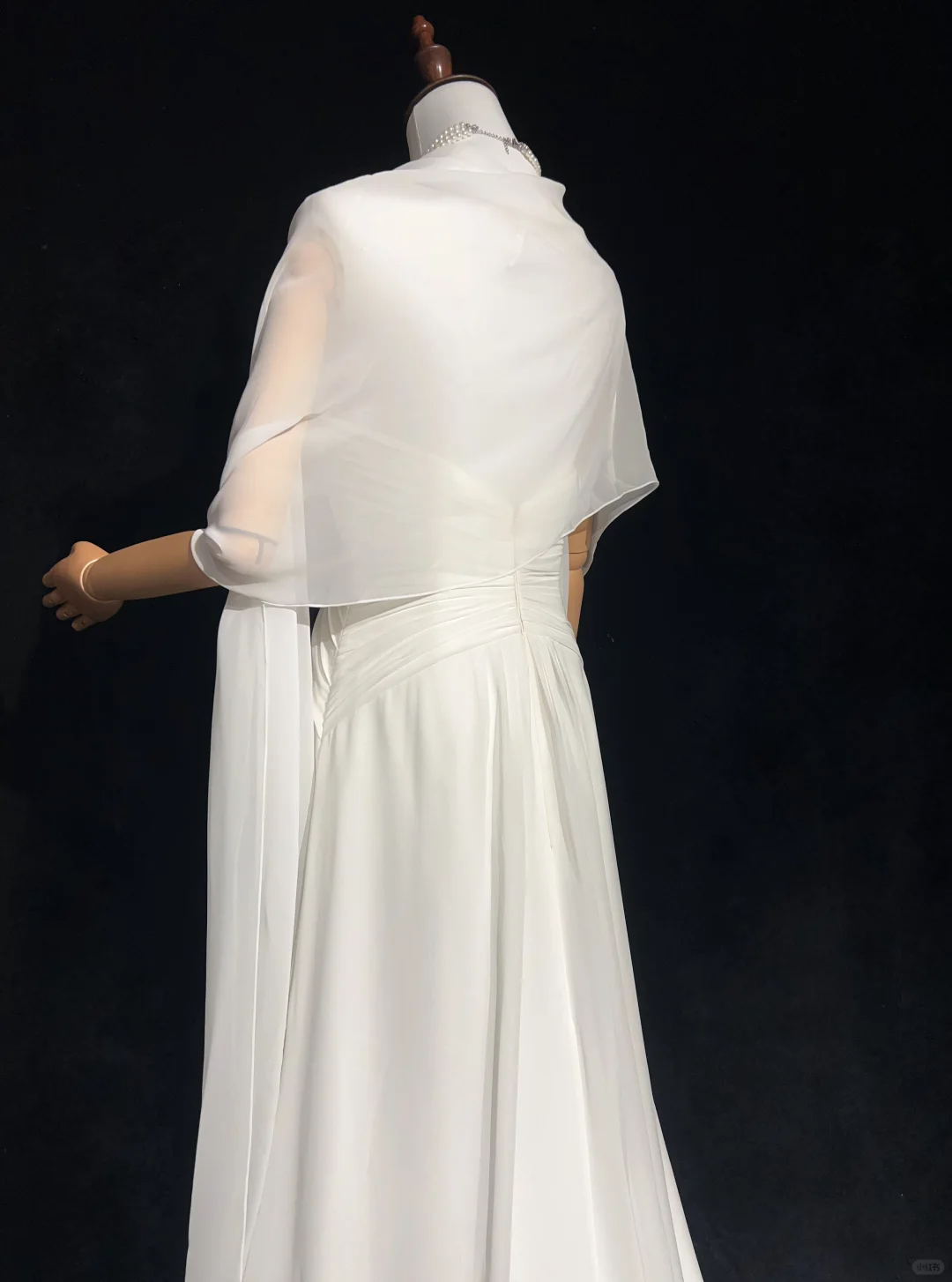 Unique Bridal Gown A Line Spaghetti Straps Chiffon Long White 50s Wedding Dresses Vintage Bridal Gowns DH1144