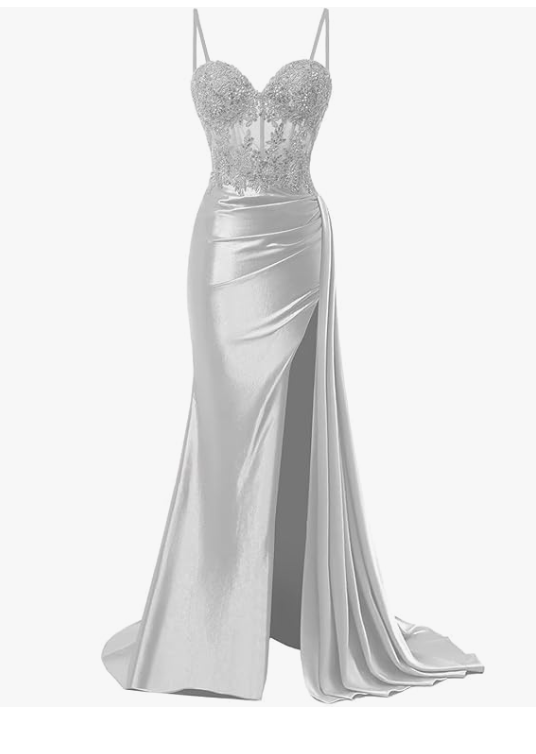 Elegant Mermaid Spaghetti Straps Green Satin Long Prom Dresses Party Dress Summer 20th Birthday Outfits 18th Birthday Dresses DH1278