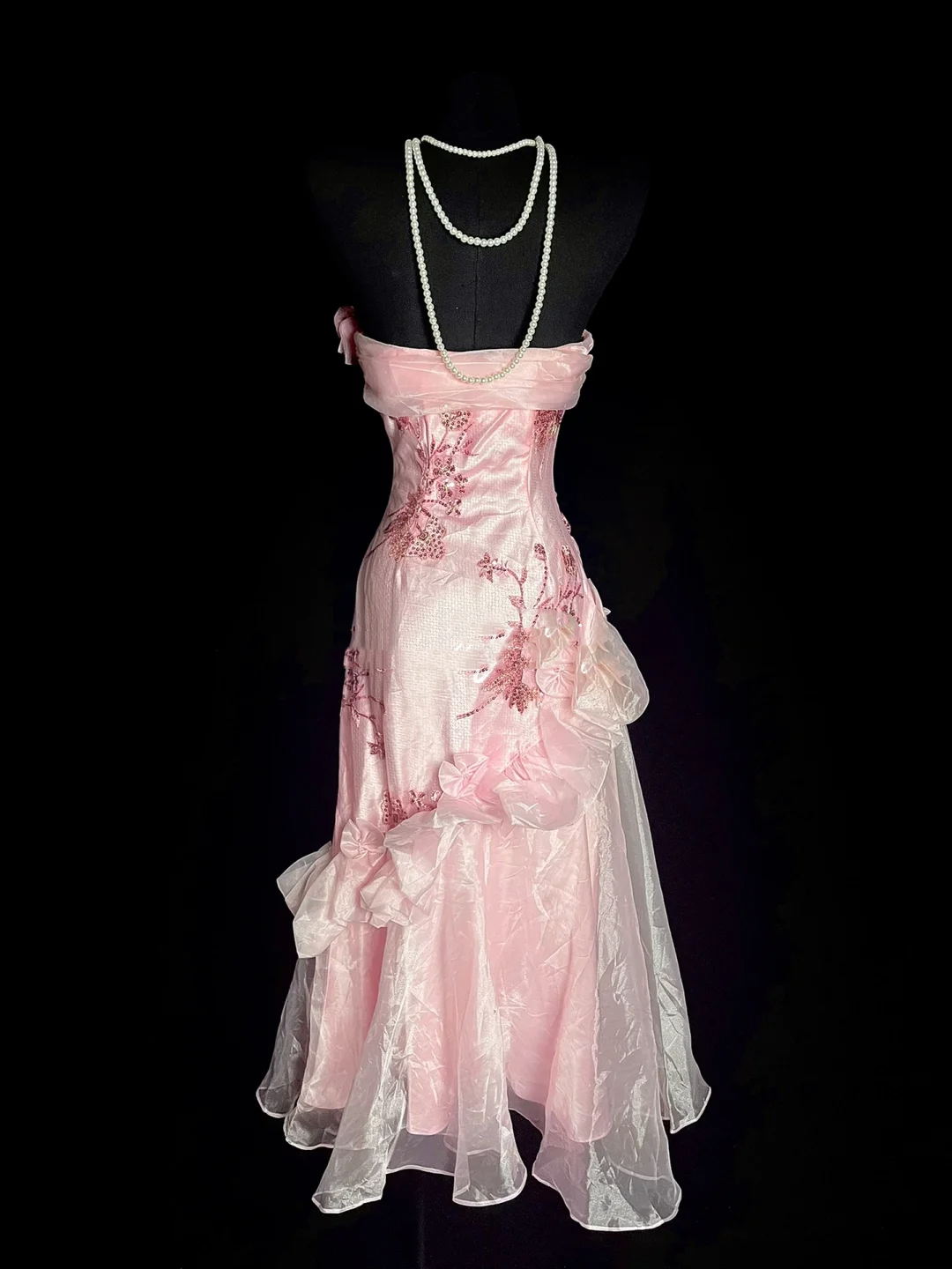Unique Sheath Strapless Pink Tea Length Formal 7th Grade Homecoming Dresses Middle School Mid Length Prom Dress Hoco Outfits DH1318