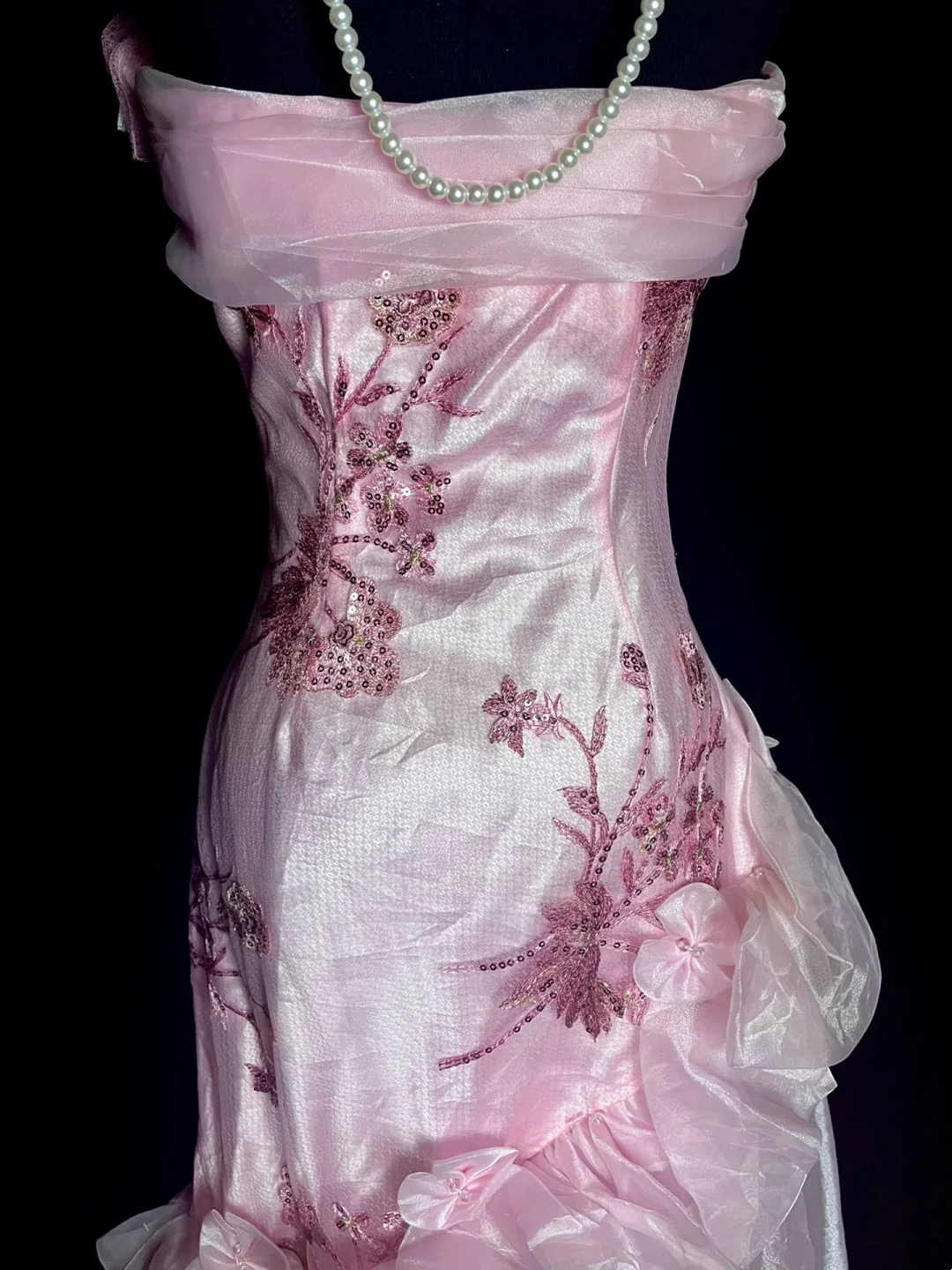 Unique Sheath Strapless Pink Tea Length Formal 7th Grade Homecoming Dresses Middle School Mid Length Prom Dress Hoco Outfits DH1318