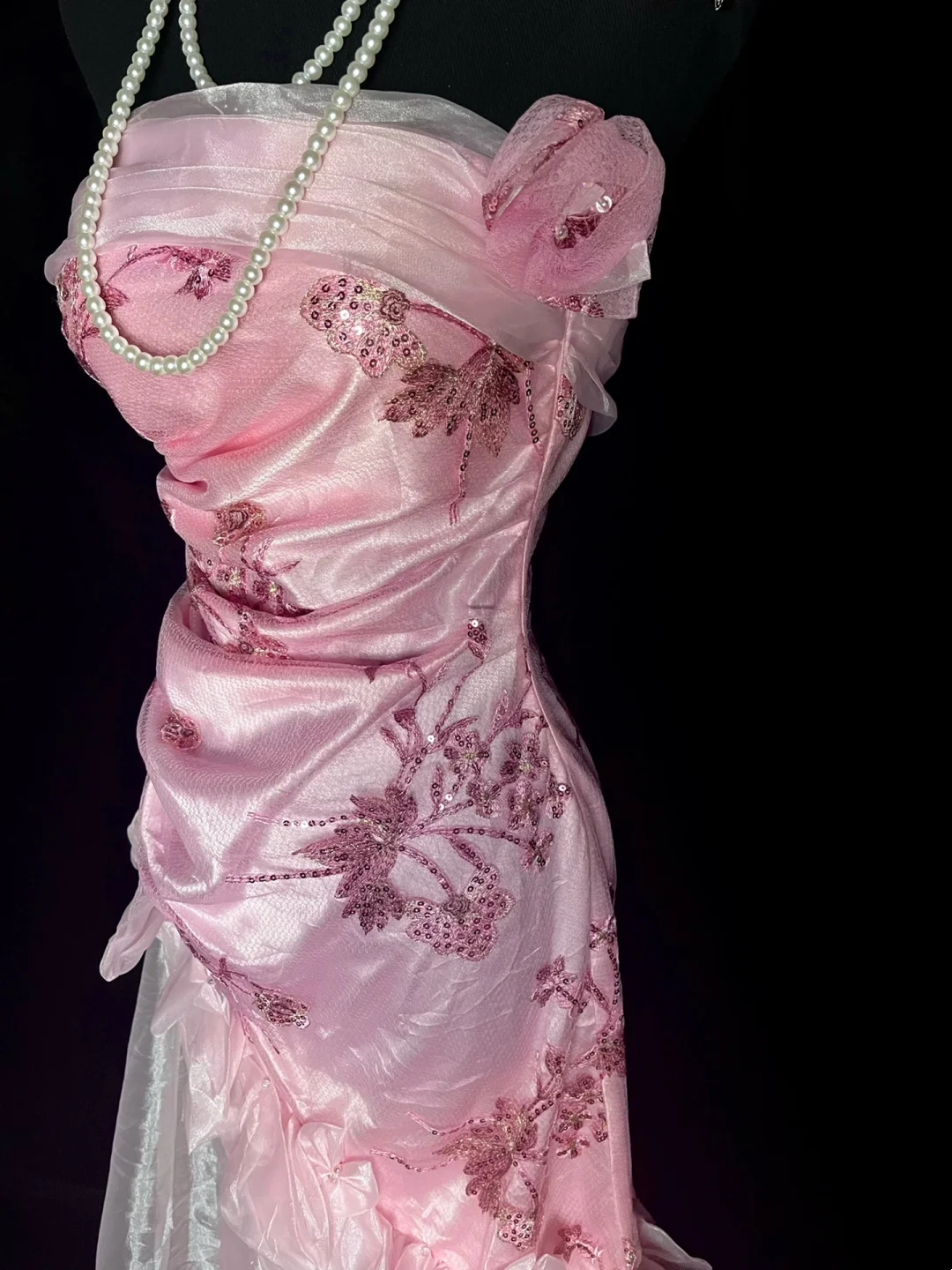 Unique Sheath Strapless Pink Tea Length Formal 7th Grade Homecoming Dresses Middle School Mid Length Prom Dress Hoco Outfits DH1318