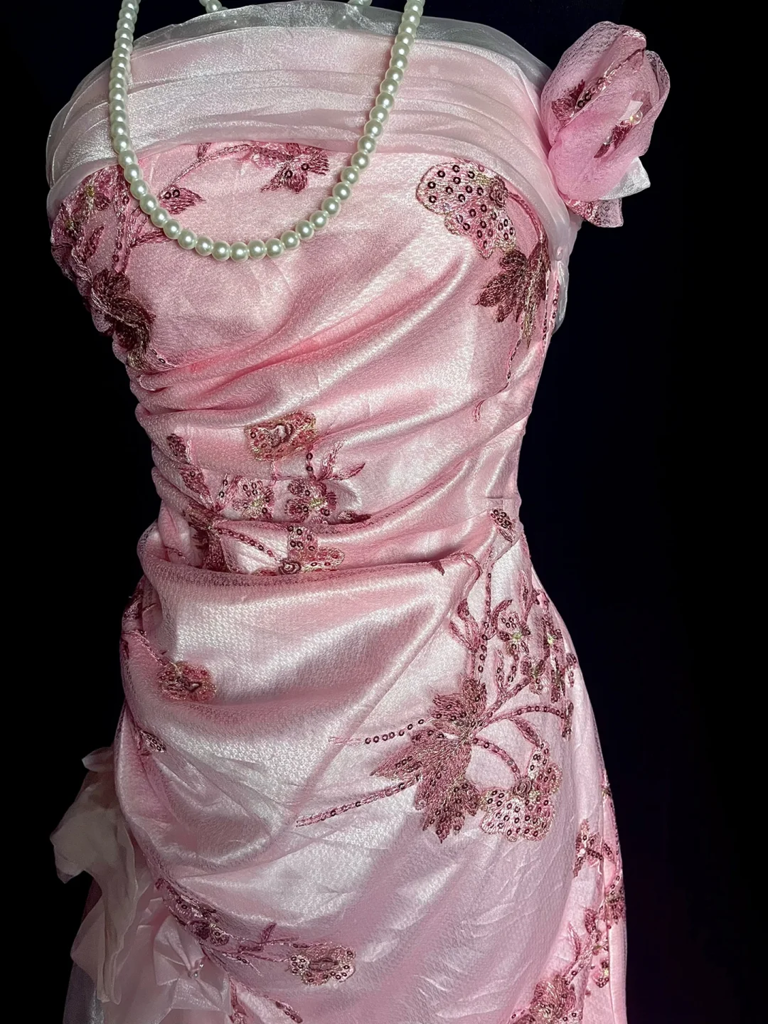 Unique Sheath Strapless Pink Tea Length Formal 7th Grade Homecoming Dresses Middle School Mid Length Prom Dress Hoco Outfits DH1318