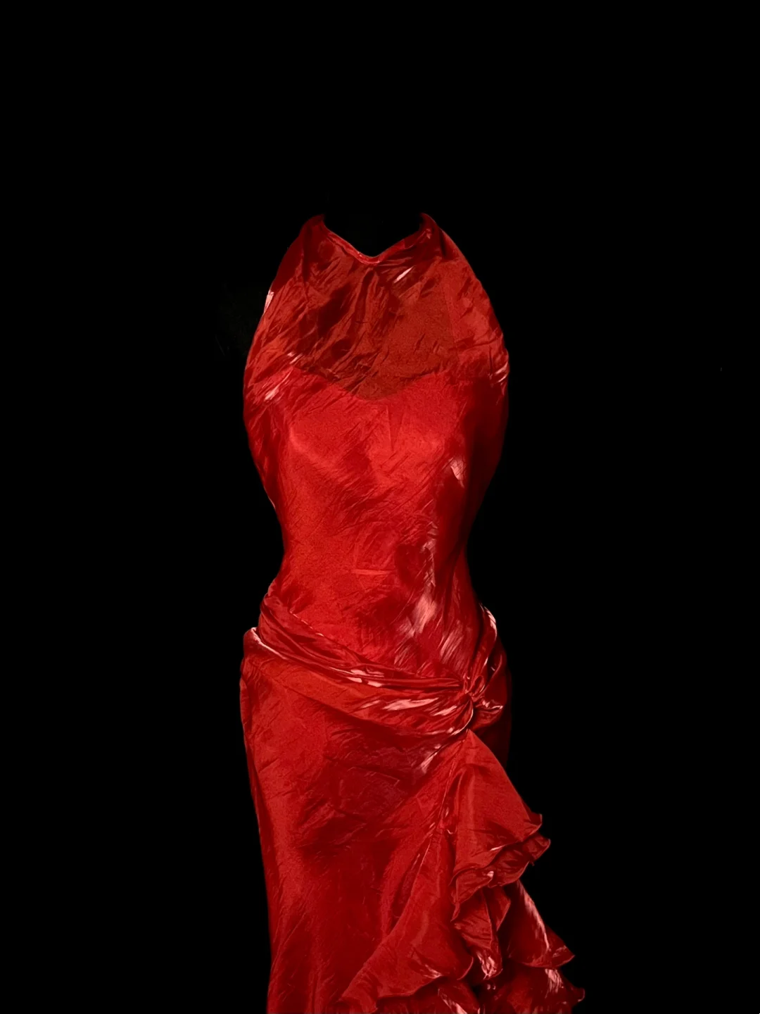 Elegant Sheath Halter Red Satin Long Prom Dresses Party Dress Summer 20th Birthday Outfits 18th Birthday Dresses DH1325
