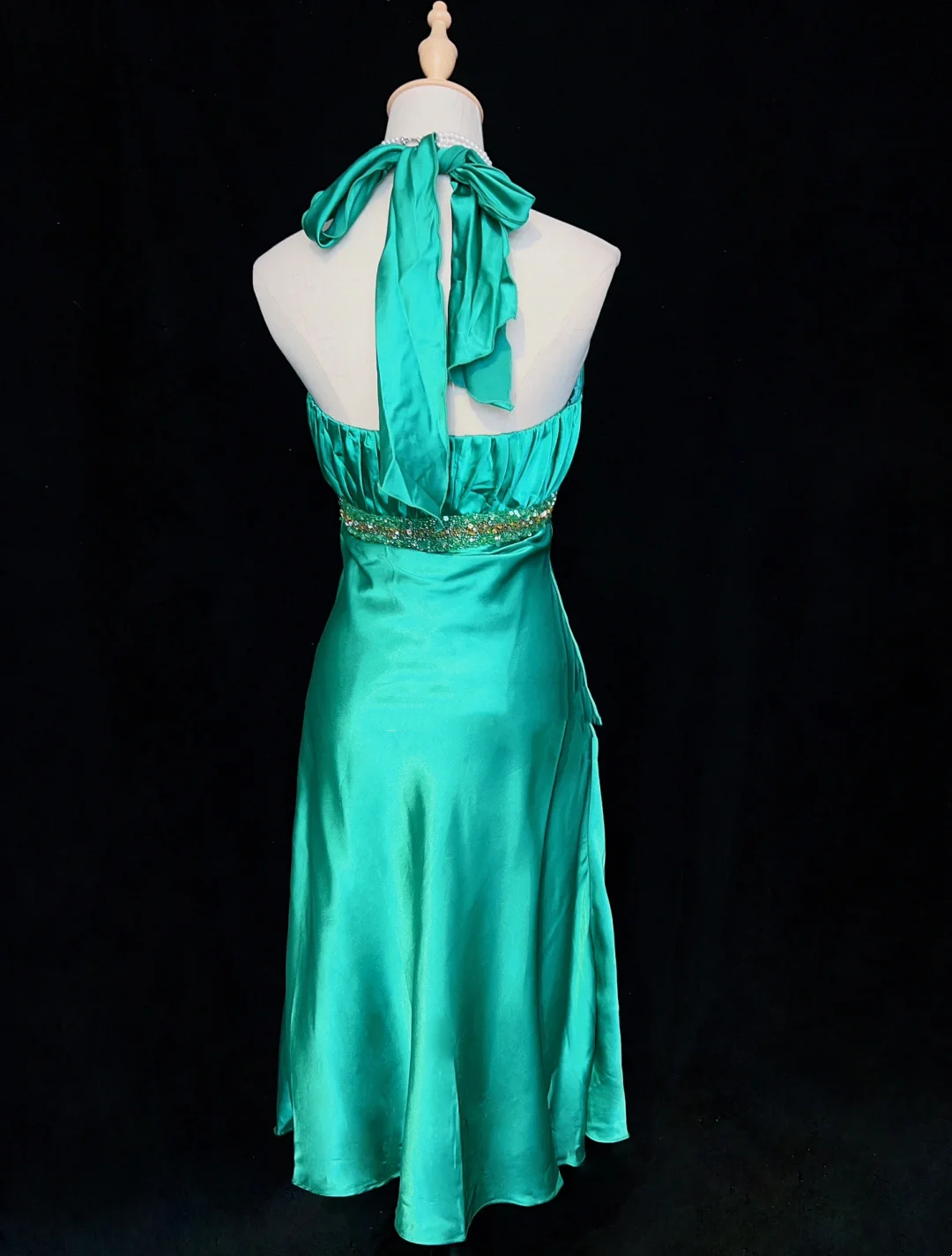 Vintage Sheath Satin Green Halter Formal 7th Grade Homecoming Dresses Middle School Short Prom Dress Hoco Outfits DH1339
