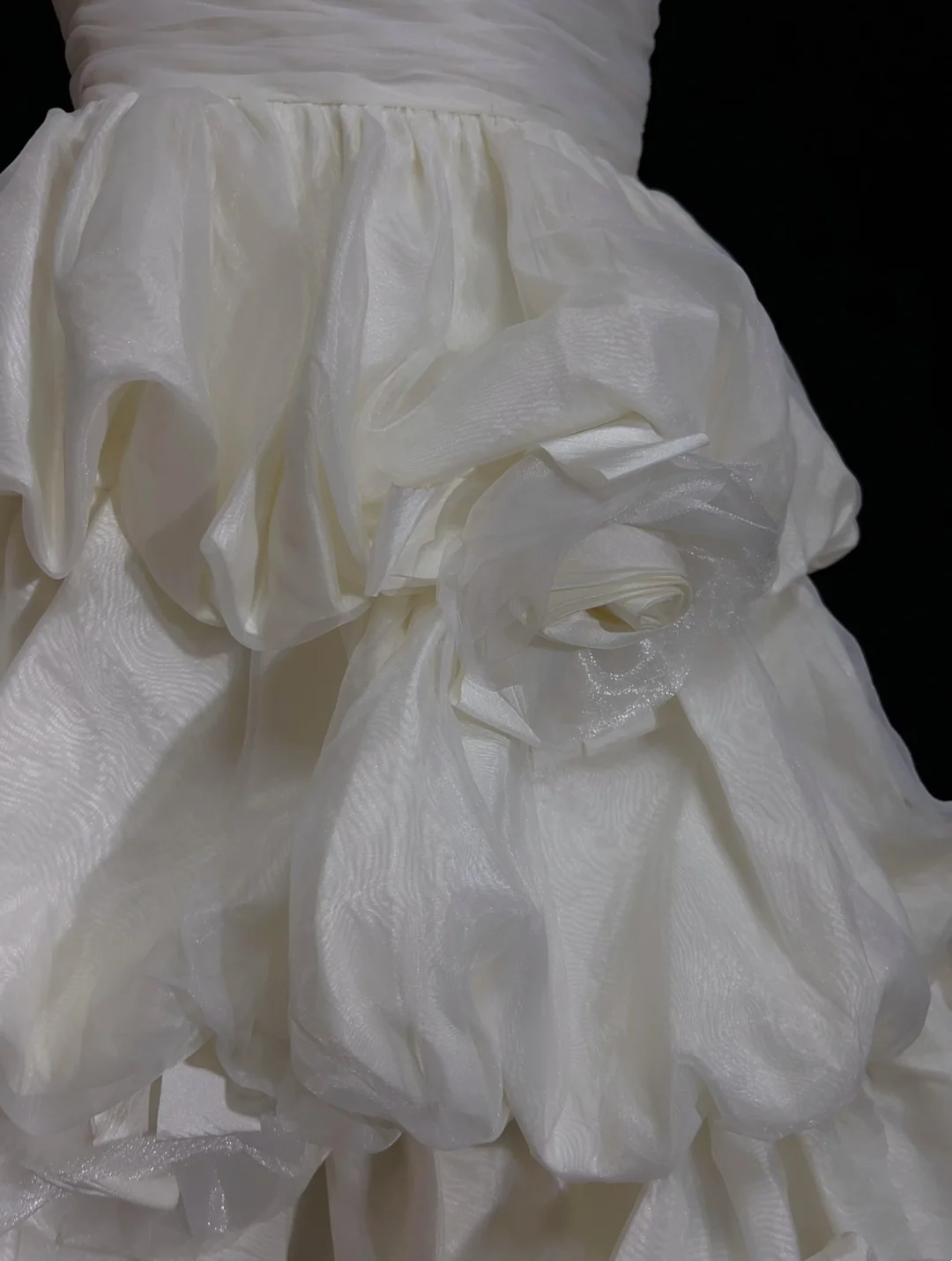Unique Ball Gown One Shoulder White Organza Short Mini Formal 7th Grade Homecoming Dresses Middle School Short Cocktail Night Dress Hoco Outfits DH1441