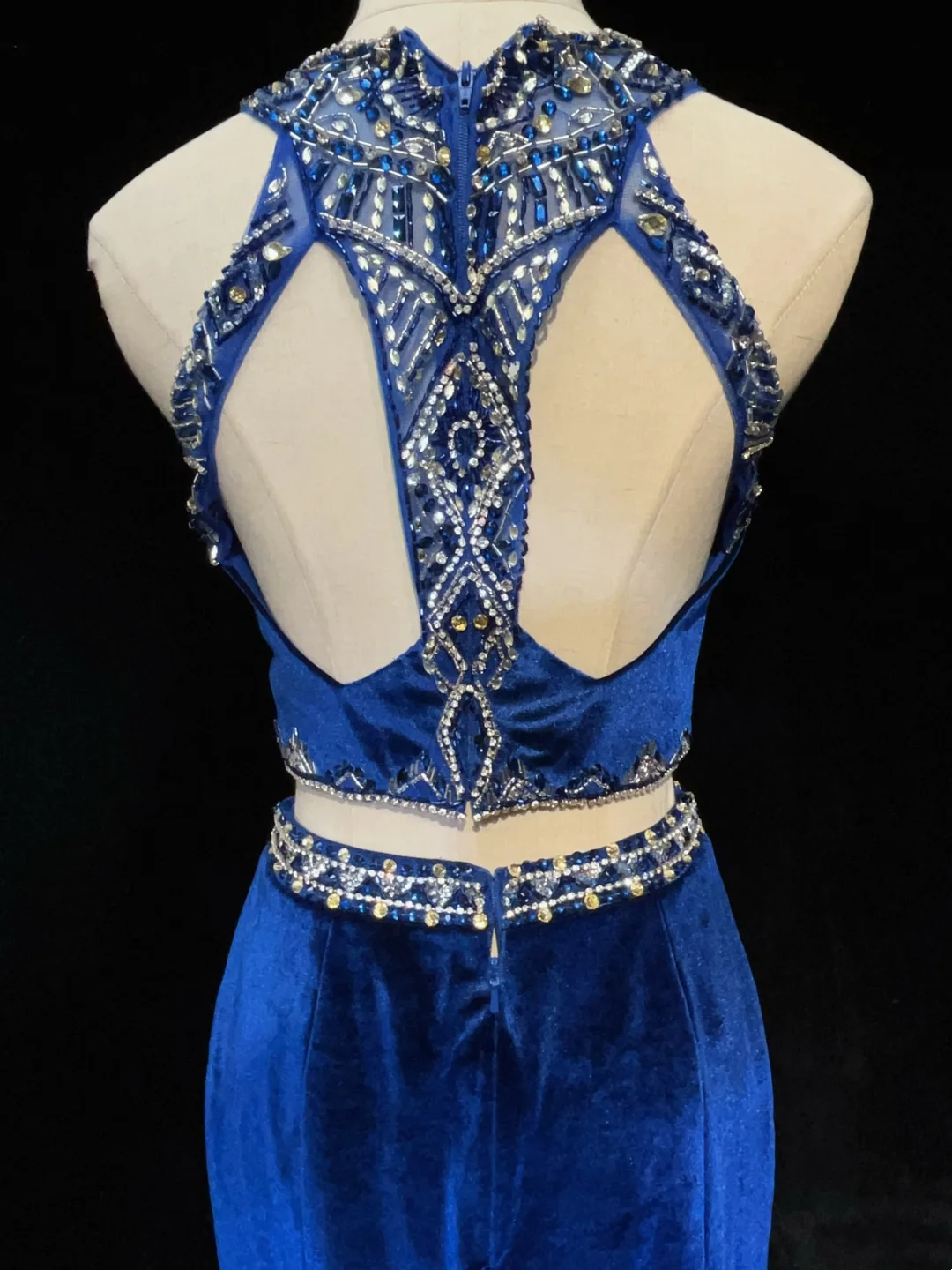 Unique Sheath 2 Pieces Royal Blue Velvet Short Mini Formal 7th Grade Homecoming Dresses Middle School Short Cocktail Night Dress Hoco Outfits DH1447