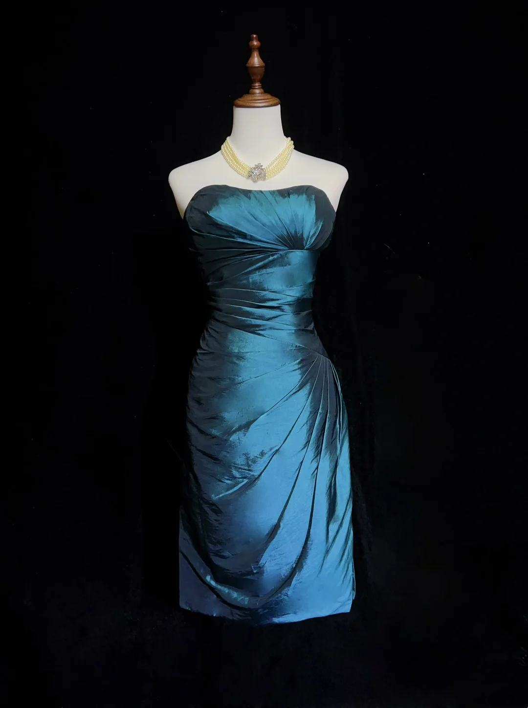 Trendy Sheath Strapless Navy Blue Knee Length Formal 8th Grade Homecoming Dresses Middle School Cocktail Dress Hoco Outfits DH1462