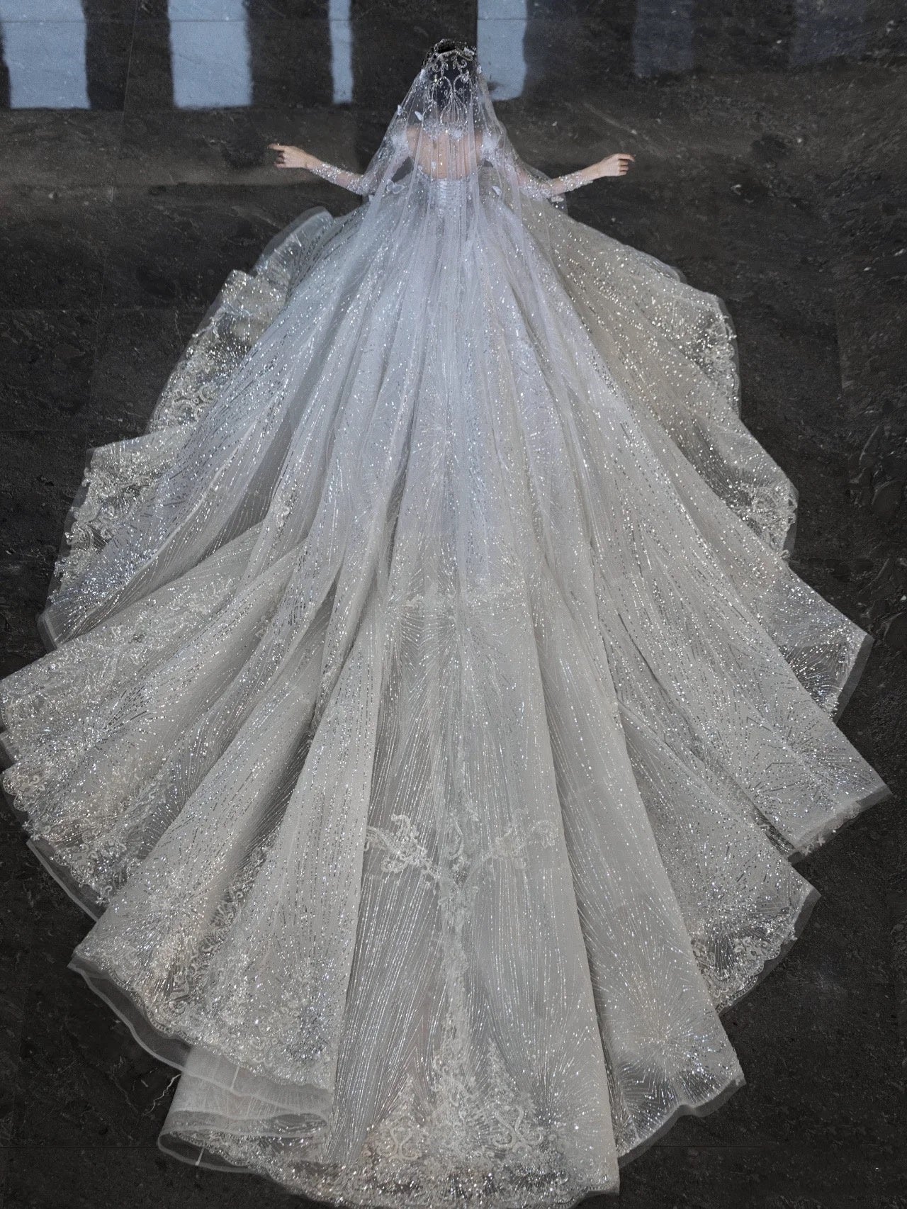 Luxury Ball Gown Sweetheart Sequin With Lace White Wedding Dress Modest Wedding Dresses Princess Wedding Gowns DH1494