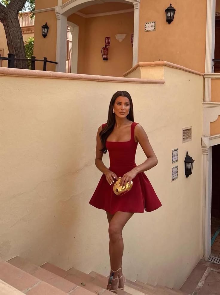 Modest A line Square Neck Burgundy Satin Mini Short Formal 8th Grade Homecoming Dresses Middle School Semi Formal Hoco Dress Cocktail Outfits DH1680