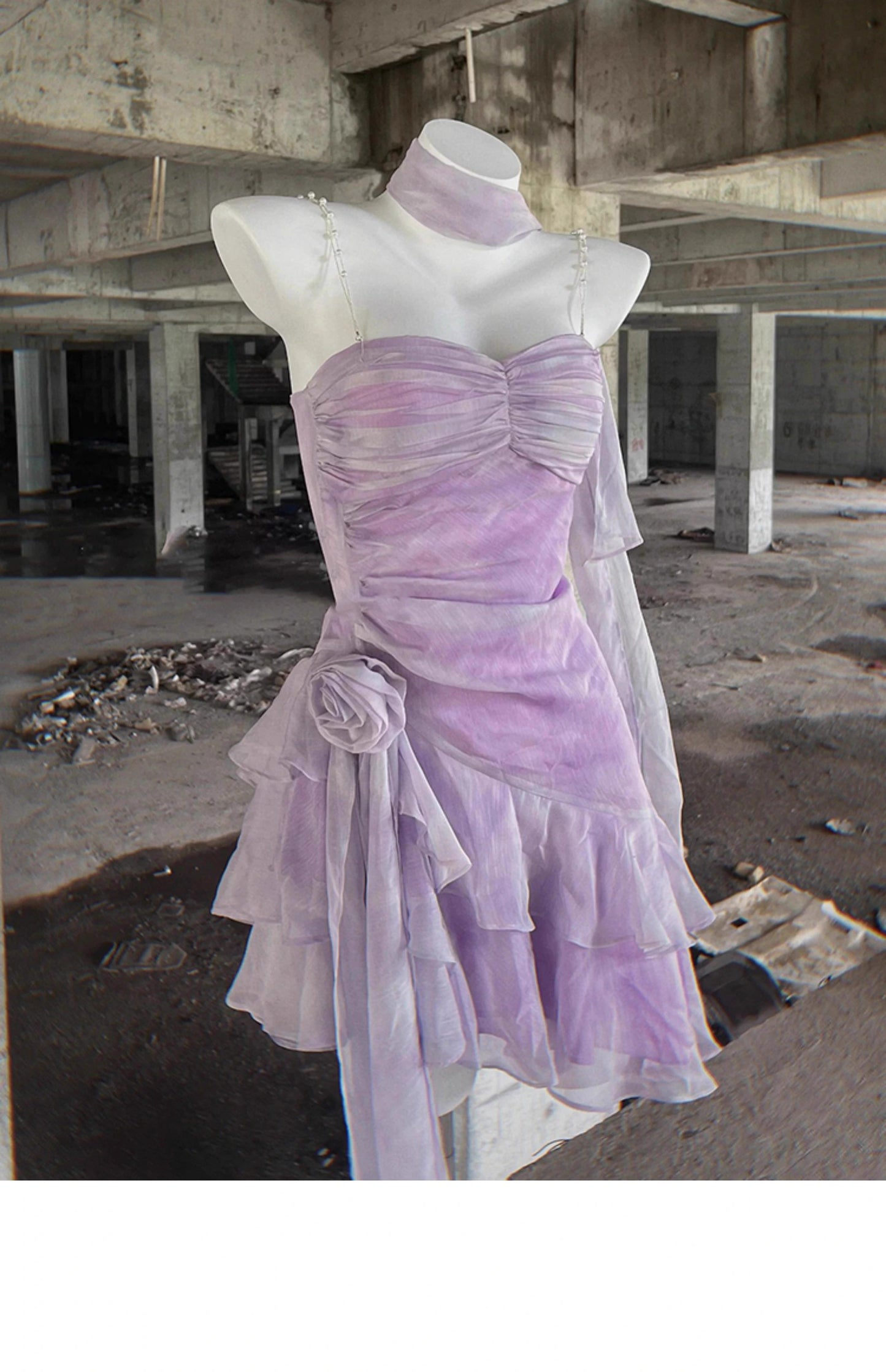 Classy A Line Spaghetti Straps Lilac Chiffon Short Mini Formal 8th Grade Homecoming Dresses Middle School Hoco Court Dress 16th Birthday Dress Hoco Outfits DH1890