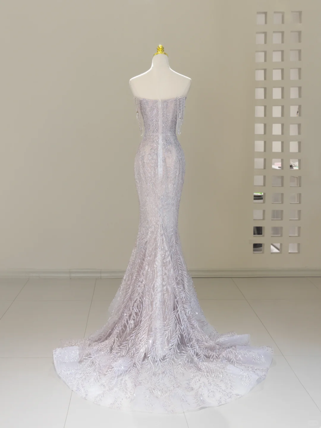 Sexy Mermaid Strapless Lilac Sequin Long Prom Dresses Party Dress 20th Birthday Outfits Graduation Dresses DH2054