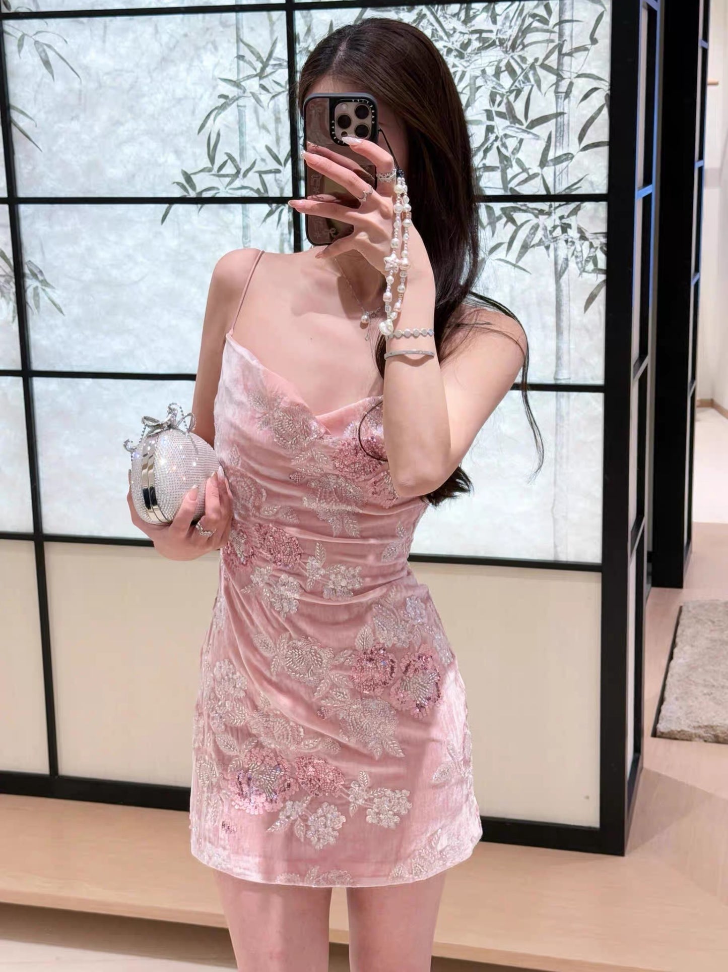 Sexy Sheath Spaghetti Straps Pink Sequin Short Mini Formal 8th Grade Homecoming Dresses Middle School Short Birthday Gowns Graduation Dress Hoco Outfits DH2125