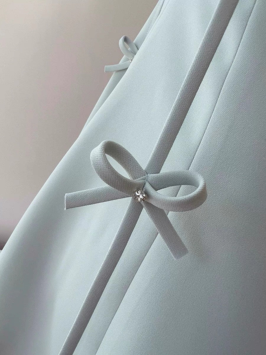 Aesthetic A line Spaghetti Straps Mint Green Formal Mini Homecoming Dress Middle School Short 17th Birthday Outfits Graduation Dress Hoco Dresses DH2187