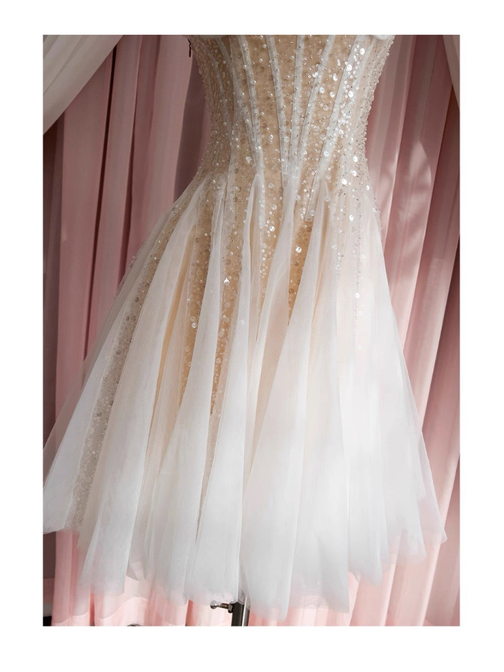 Robe de soirée courte en tulle champagne, coupe trapèze, bretelles spaghetti, tenue de cérémonie pour 17e anniversaire, robe de remise de diplôme, robes Hoco DH2193