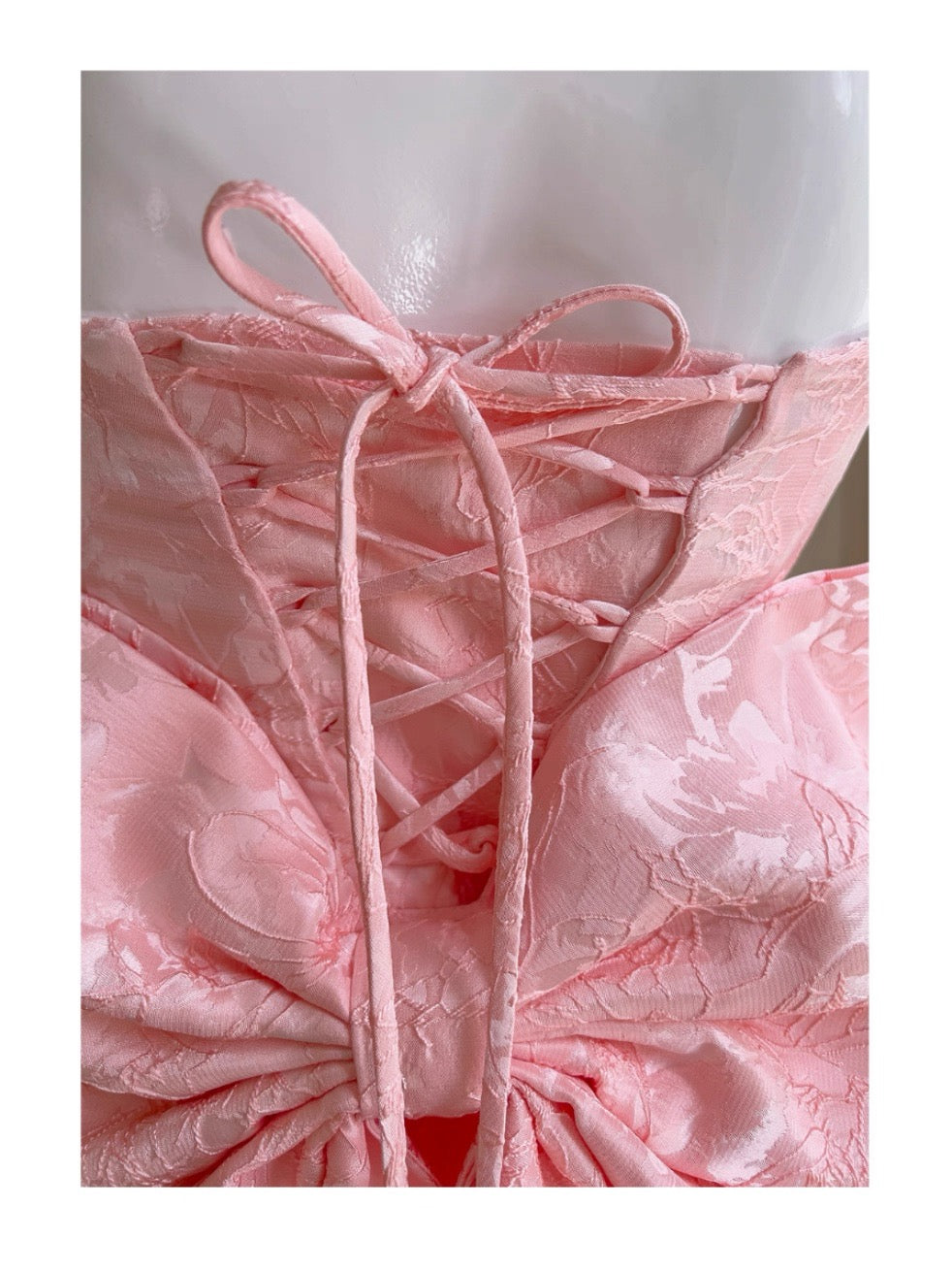 Aesthetic A line Spaghetti Straps Pink Floral Printed Pattern Formal Mini Homecoming Dress Short Cocktail Outfits Graduation Dress Hoco Dress DH2195