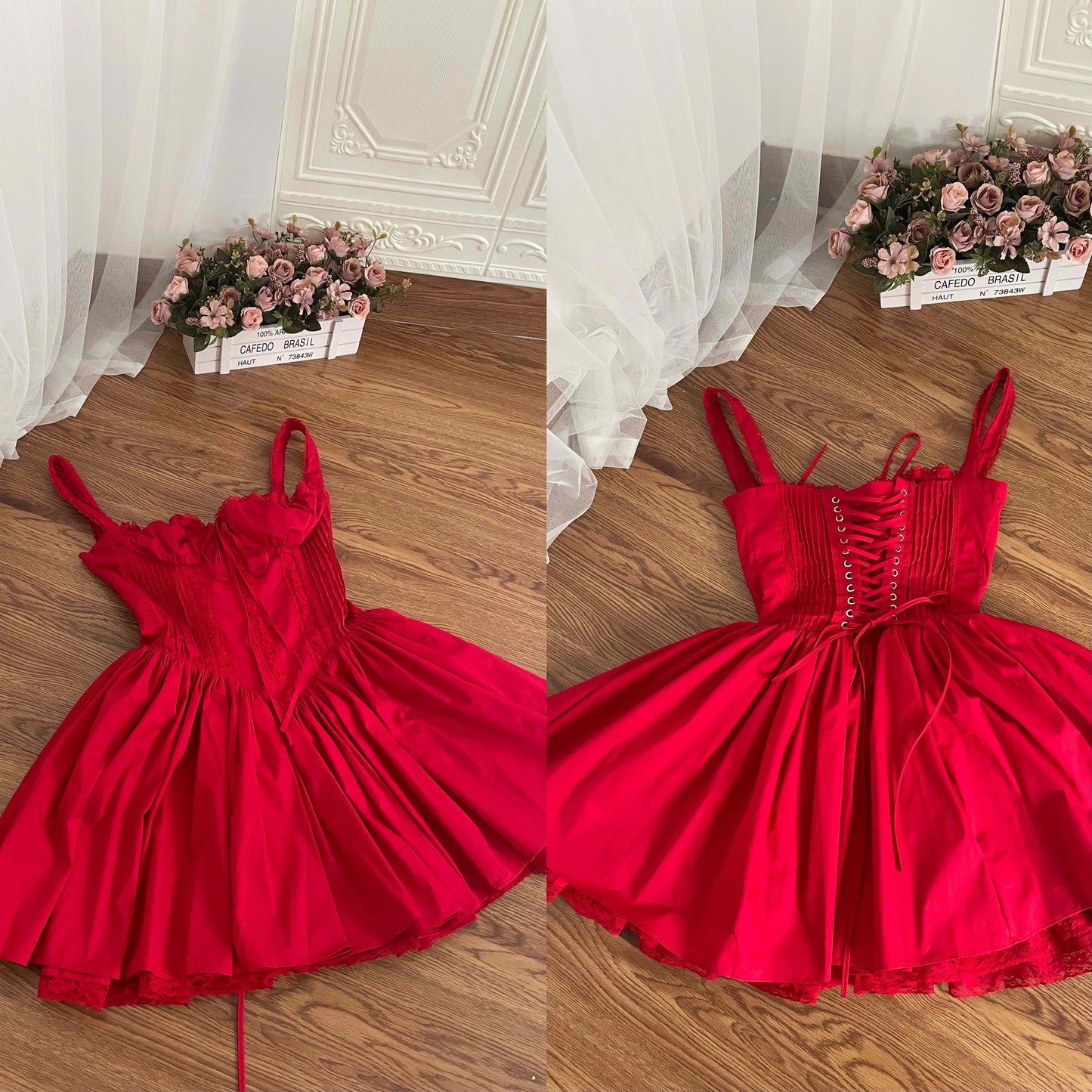 Robe de soirée courte blanche à col carré et coupe trapèze, tenue d'été Hoco, mini robe de cocktail DH2470