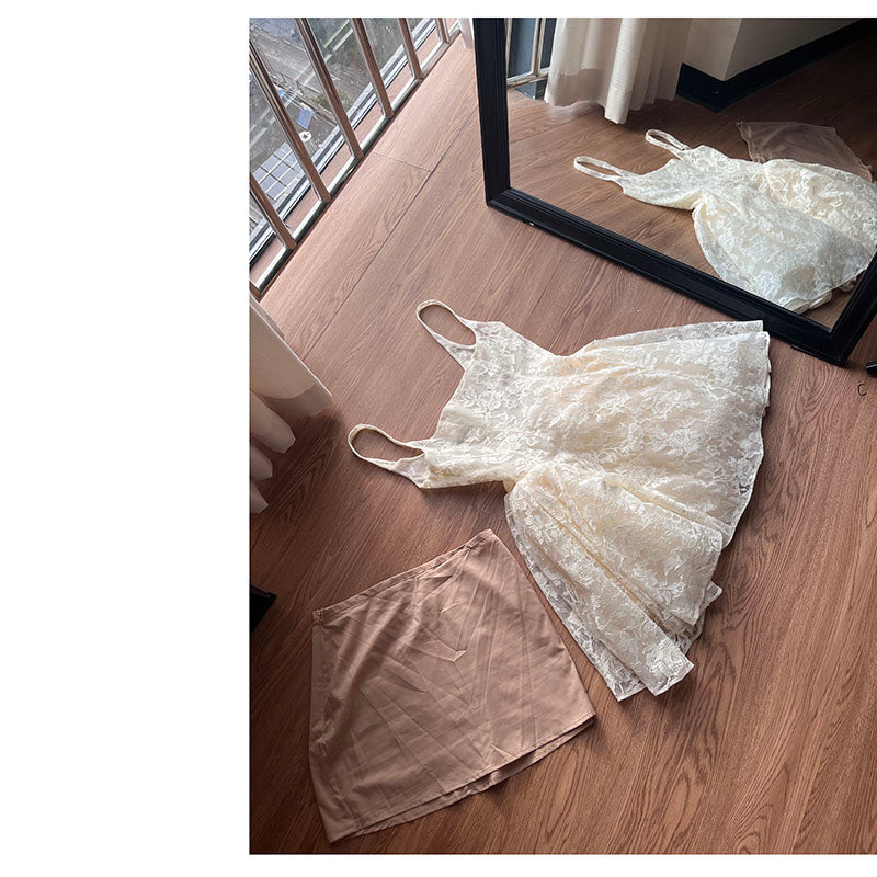 Jolie robe de soirée trapèze en dentelle blanche à col carré, tenue courte pour 16e anniversaire, robe de remise de diplôme, mini robe de cocktail DH2473