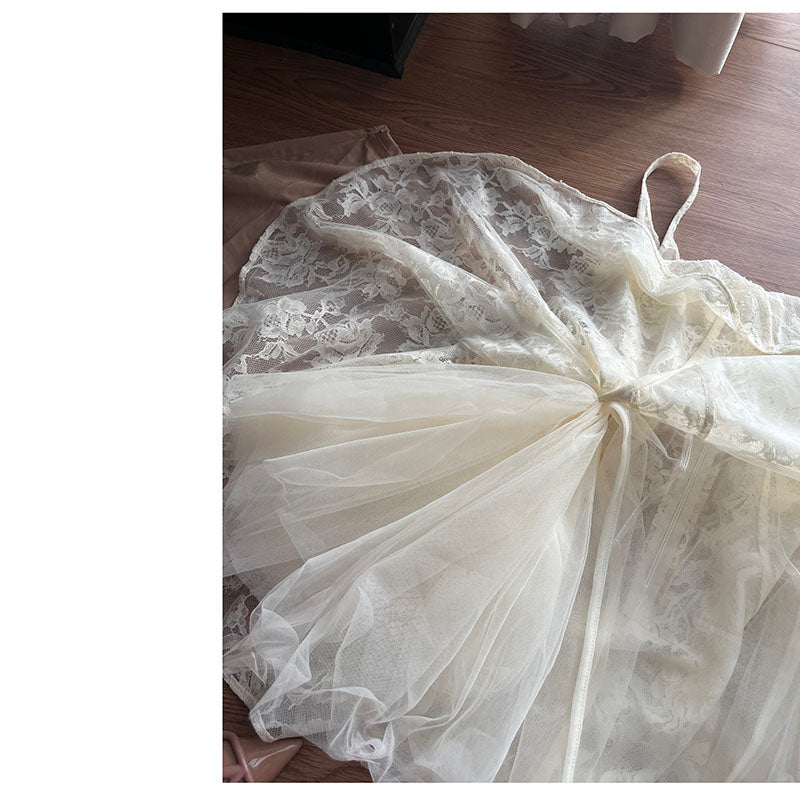 Jolie robe de soirée trapèze en dentelle blanche à col carré, tenue courte pour 16e anniversaire, robe de remise de diplôme, mini robe de cocktail DH2473