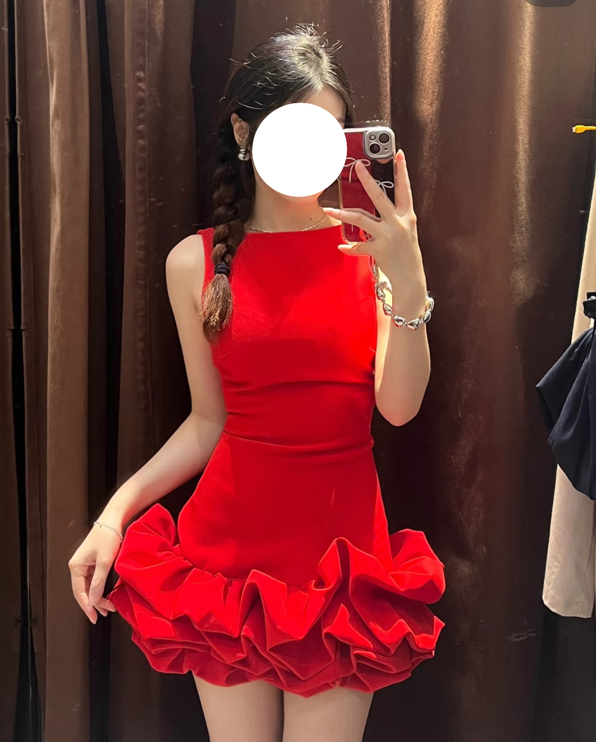 Robe fourreau sexy à col rond, courte et rouge, tenue de soirée, mini robe de cocktail d'été Hoco DH2474