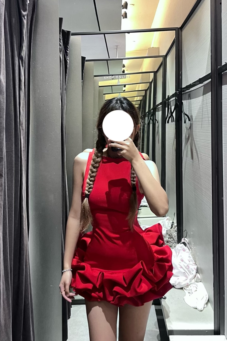 Robe fourreau sexy à col rond, courte et rouge, tenue de soirée, mini robe de cocktail d'été Hoco DH2474
