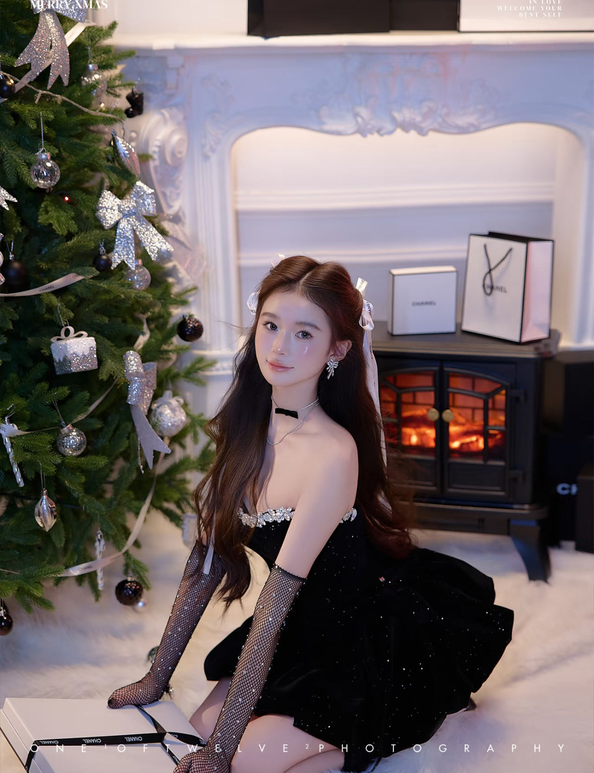Jolie robe de bal en velours noir, décolleté en cœur, tenue de soirée, de remise de diplôme, de cocktail, courte, DH2477
