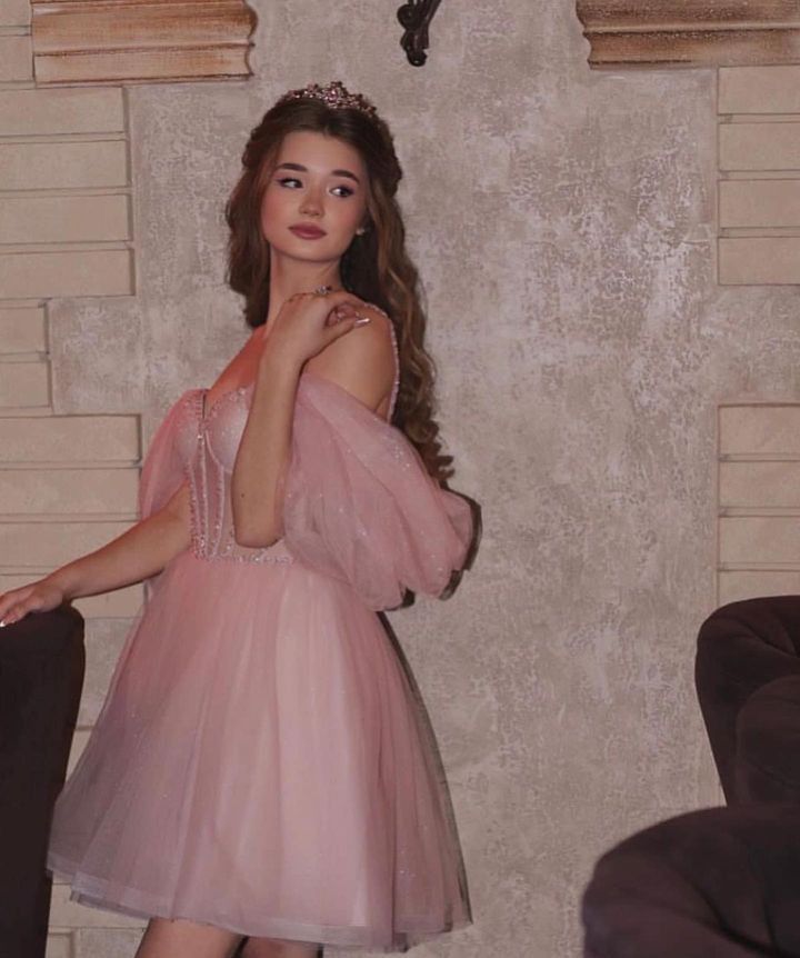 Jolie robe de bal à bretelles spaghetti en tulle rose, tenue de soirée courte pour 16e anniversaire, robe de remise de diplôme, mini robe Hoco DH2520