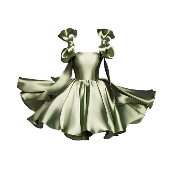 Pretty Ball Gown Spaghetti Straps Pink Satin Short Mini Formal 8th Grade Homecoming Dress Summer Middle School Hoco Dresses Birthday Outfits W1174