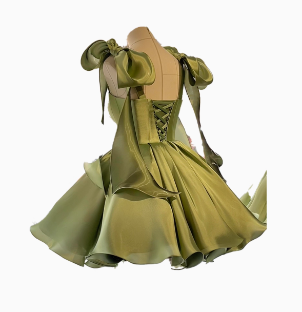 Pretty Ball Gown Spaghetti Straps Pink Satin Short Mini Formal 8th Grade Homecoming Dress Summer Middle School Hoco Dresses Birthday Outfits W1174