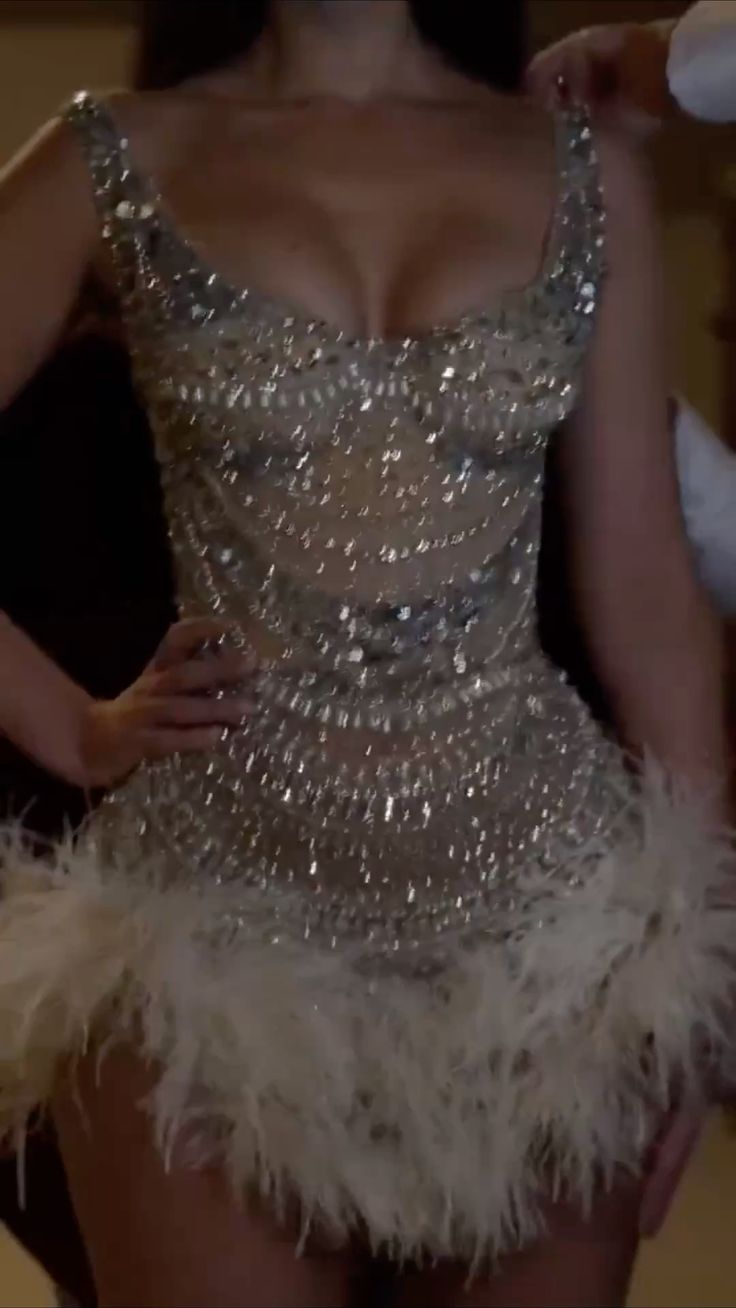Robe de soirée courte à paillettes champagne, fourreau unique, col carré, robe de bal de fin d'année, robe Hoco DH2609