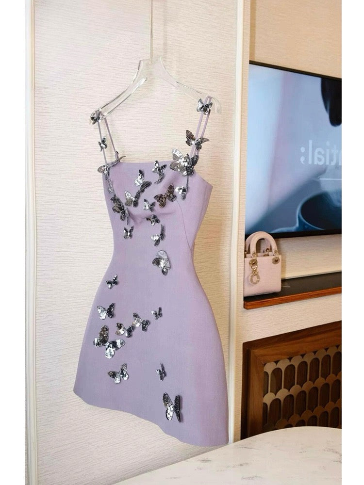 Cute Ball Gown Spaghetti Straps Light Grape Formal Homecoming Dresses 8th Grad Dance Graduation Dress Short Hoco Dresses DH2639