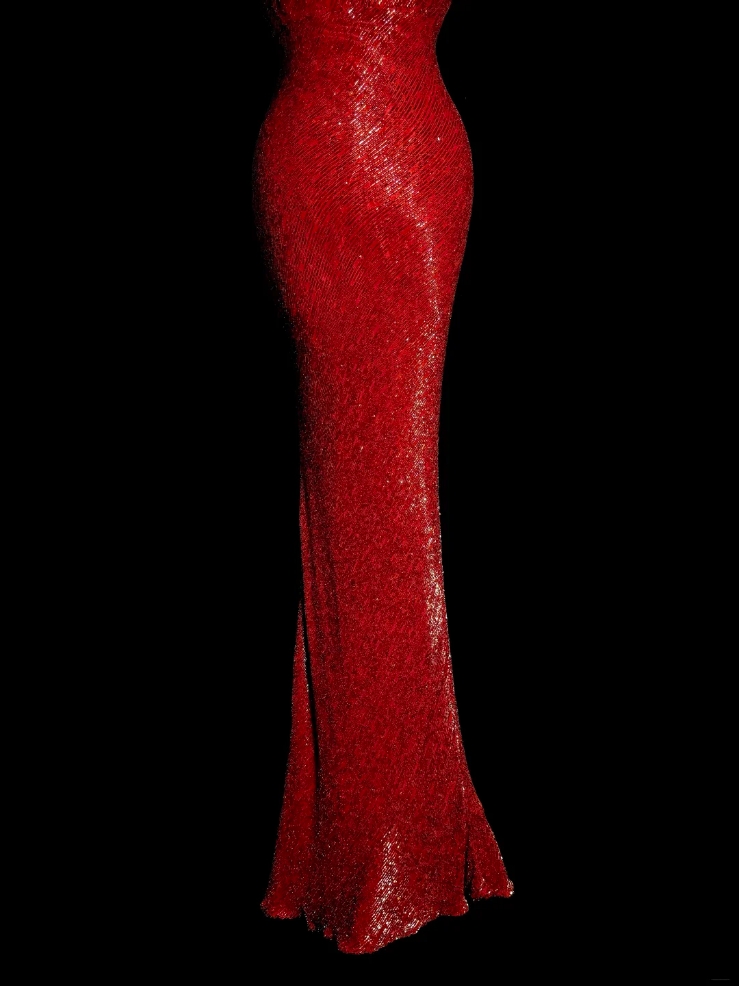 Vintage Mermaid Spaghetti Straps Red Sequin Long Prom Dresses Party Dress 18th Birthday Outfits Graduation Dresses DH2645