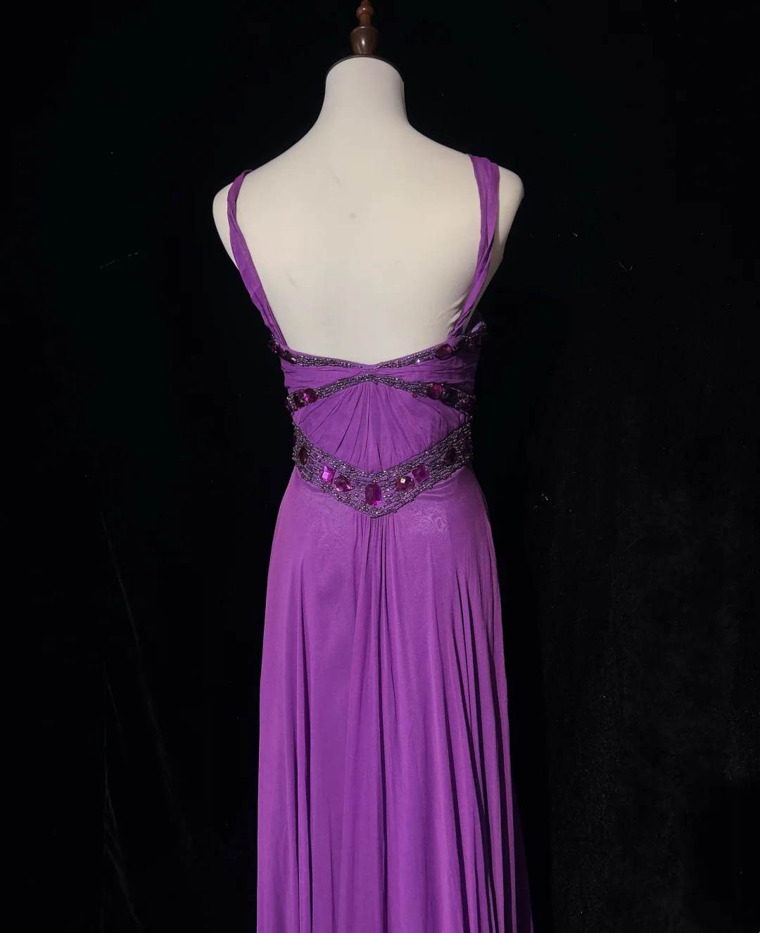 Retro A-Linie Neckholder Trauben Chiffon Ärmellos Mit Perlen Lange Blumen Ballkleider Partykleid 21. Geburtstag Outfits Abschlusskleider DH2658